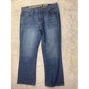 Maine New England Size 36s Mens Jeans Bootcut 36x29 Cotton Med Wash